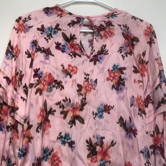 Zara Pink Floral Long Sleeve Blouse - Picture 4 of 5